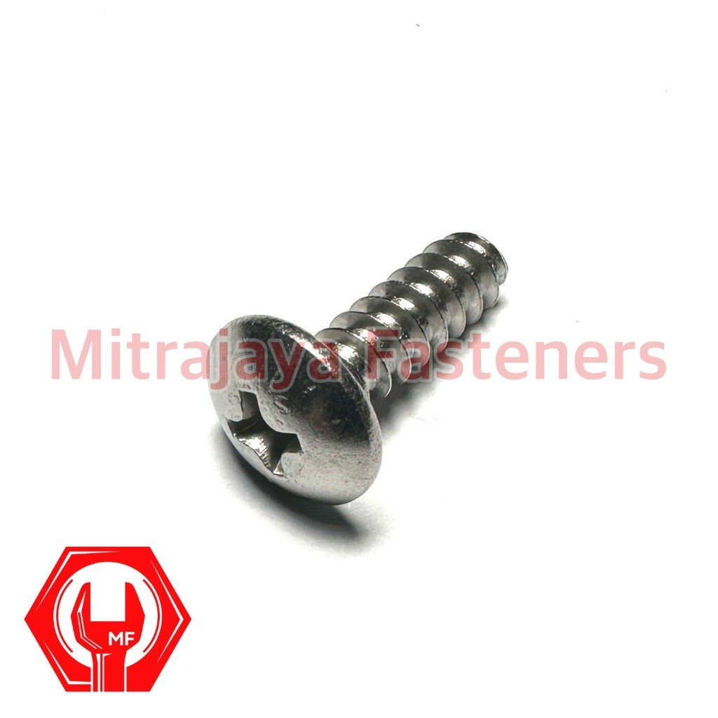 SKRUP BODY YAMAHA MIO 5x16 STAINLESS FLAT END UJUNG TUMPUL