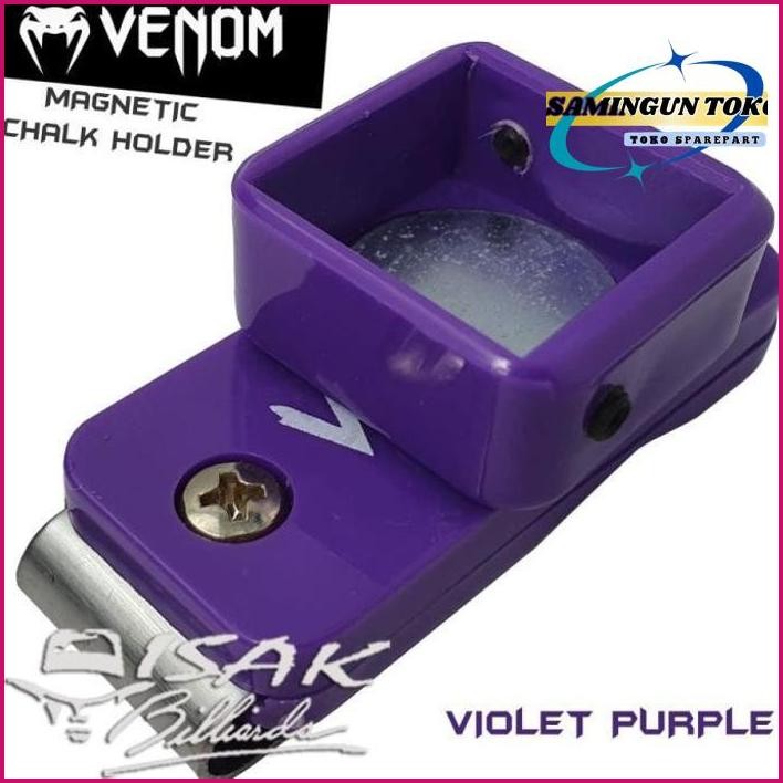 

Masih Ada.! Venom Magnetic Chalk Holder - Purple Cover Kapur Billiard Biliar Chuk