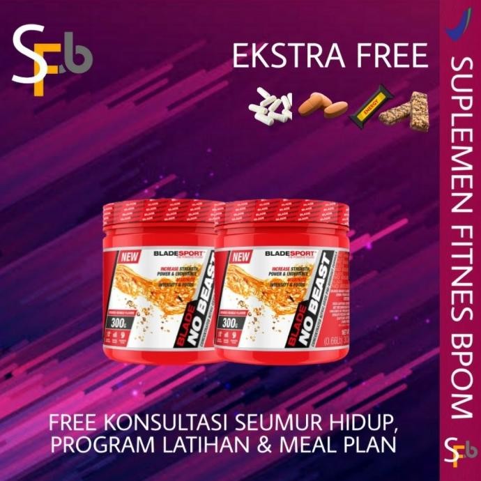 BLADE SPORT NO BEAST PRE WORKOUT 28 SERVING SUPLEMEN GYM MAKANAN