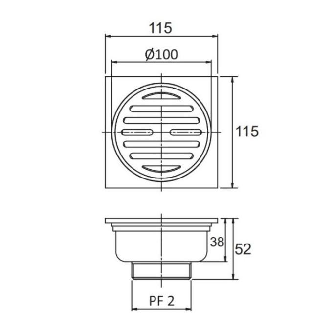 Floor Drain Saringan Air Kamar Mandi PALOMA FDP 1301