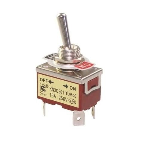 :::::::] saklar on - off / toggle switch 4 kaki on - off