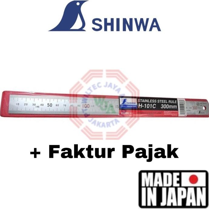 

Terlaris! Shinwa - Mistar / Penggaris Stainless H-101C Sus 300Mm / 30Cm (Japan)