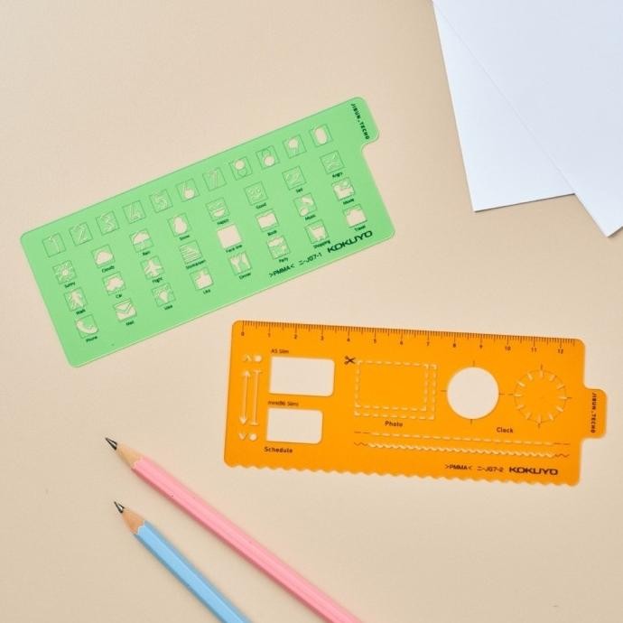 

Terlaris! Kokuyo Jibun Techo Goods Ruler And Shapes