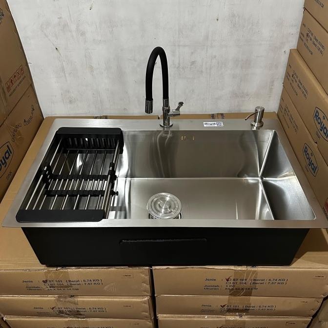 Bak Cuci Piring Kitchen Sink Wastafel Jumbo 80 X 50 X 21 Cm