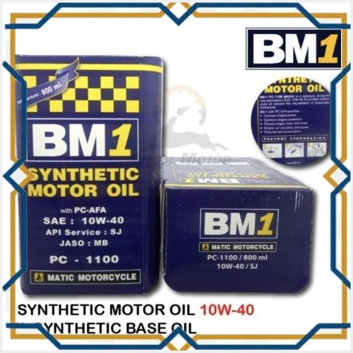 [rod] oli mesin motor matic bm 1 one 800 ml pc 1100 sae 10w 40 original