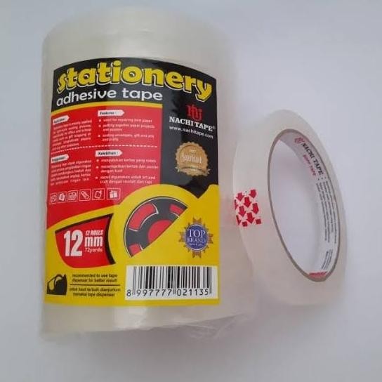 

>*>*>*>*] Isolasi Selotip Nachi Bening Transparan 12 mm 1/2 inch x 72 Yard