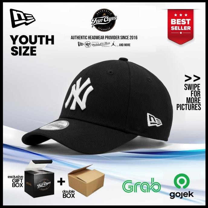 TERBARU - [AUTHENTIC] New York Yankees Black 9FORTY KIDS/YOUTH Cap