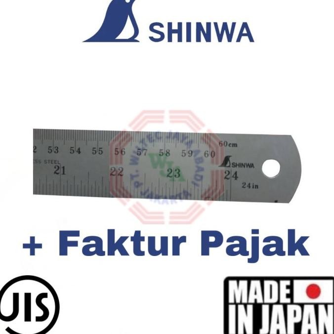 

Bisa Grab! Shinwa - Mistar / Penggaris Stainless H-410E Sus 600Mm / 60Cm (Japan)