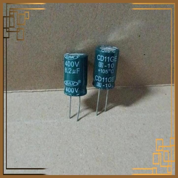 [MRD] 9354 kapasitor capacitor elco elko 8.2uf 8,2uf 8u2 8.2 8,2 uf 400v 400volt 400 volt
