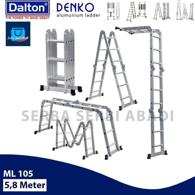 tangga lipat aluminium multipurpose 5,8 meter dalton ML 105
