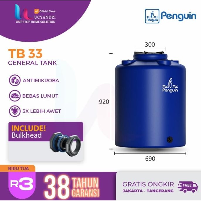 Spesial Tangki Air, Tandon Air, Toren Air, Penguin Tb 33, 300 L