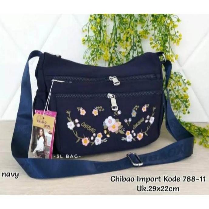 Murah Tas Selempang Wanita Chibao Import 788-11 Motif Bunga