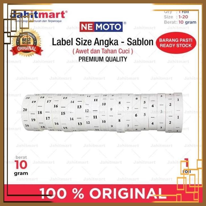 

[JTM] LABEL SIZE ANGKA - SABLON