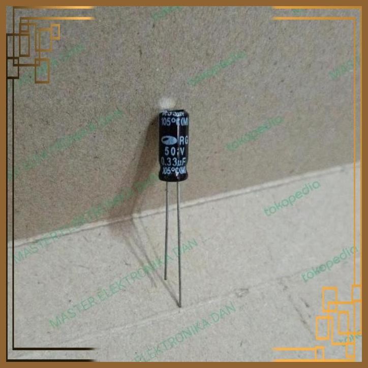 [MRD] 6668 kapasitor elco 0.33uf 0,33uf 0.33 0,33 uf 0u33 50v samwha jepang