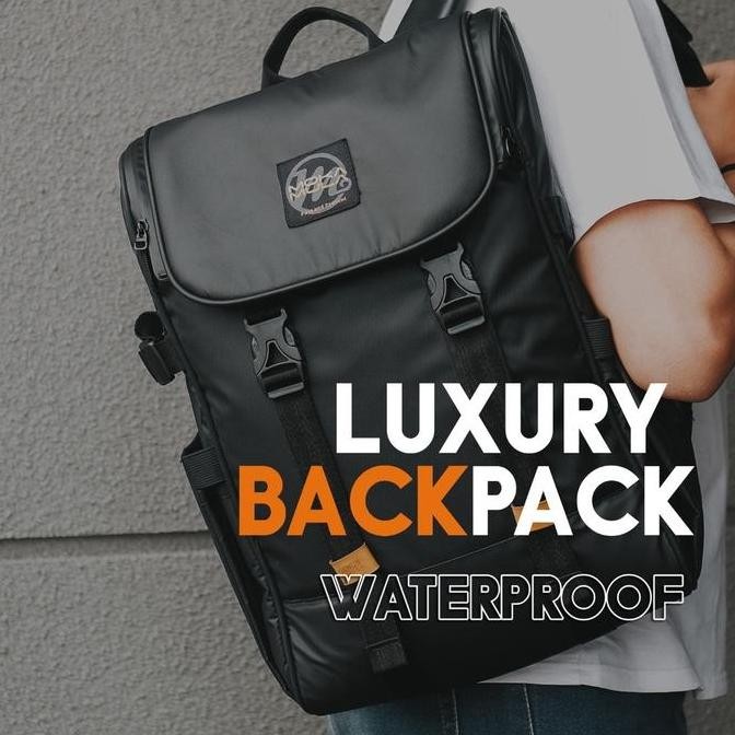 Mokamula Genus Pro 2 | Tas Ransel Pria Wanita Waterproof | Backpack Anti Air Fit In Laptop 15,6 Inch