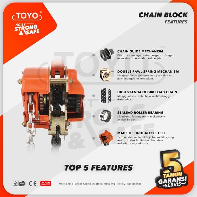 Chain Block / Takel 1 Ton x 3 Meter TOYO