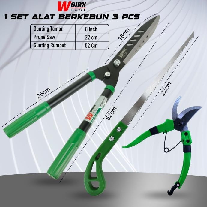 Gunting Rumput Gergaji Lancip Gunting Taman 1 SET Alat Berkebun 3 pcs