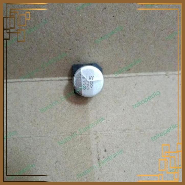 [MRD] 6606 kapasitor elco smd tempel 330uf 330 uf 35v 35volt 35 volt