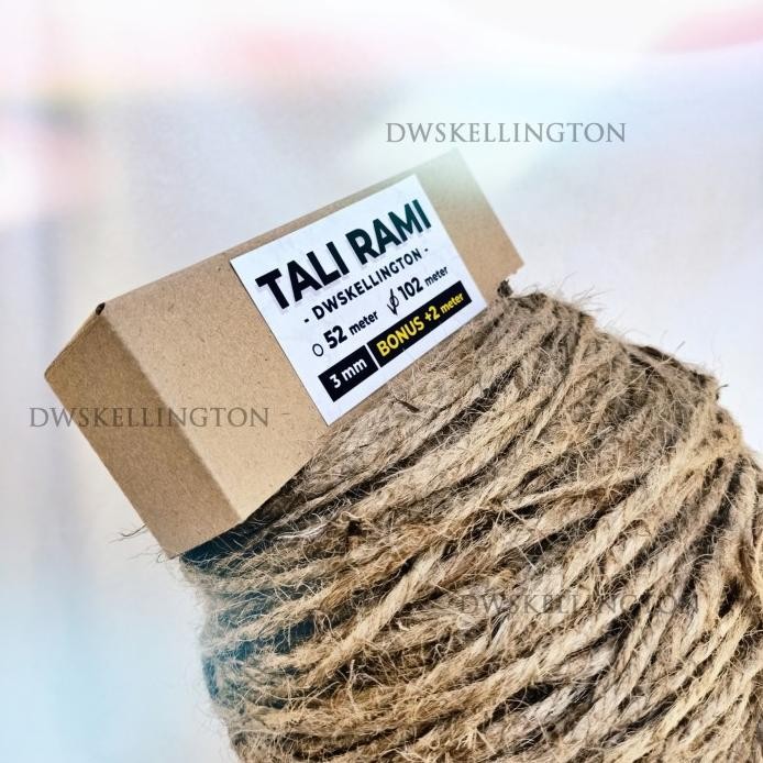 

Tali Rami 3mm Hemp Roll Meteran Grosir Vintage Tambang Craft Goni DWS murah