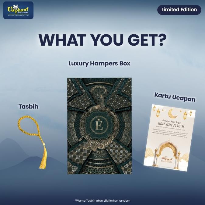 Promo Elephant Hampers Box Sajadah Premium / Sajadah Premium Hampers + Box