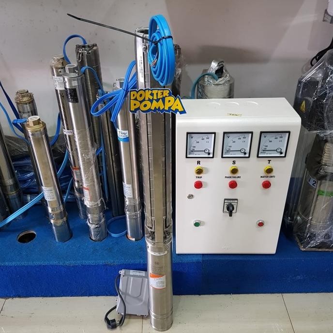 BEBAS ONGKIR - POMPA SUBMERSIBLE CRI 3 HP 1 PHASE 8M3/ JAM MAX HEAD 74 M OUT 2 INCH