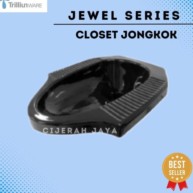 Kloset Jongkok Trilliun Jewel Black Hitam / Closet Semodel Ina Toto New Stok