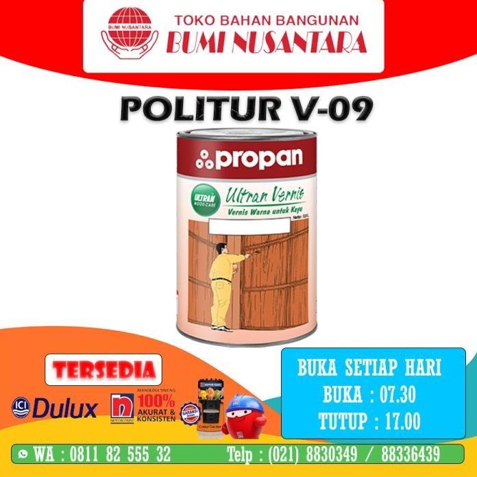 ULTRAN VERNISH V09/ POLITUR KAYU PROPAN PERNIS PROPAN murah