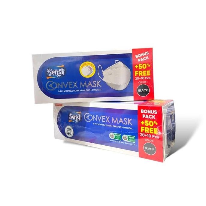 Grosir Sensi Masker Earloop Convex Mask 4Ply / Masker Sensi / Masker 4Ply
