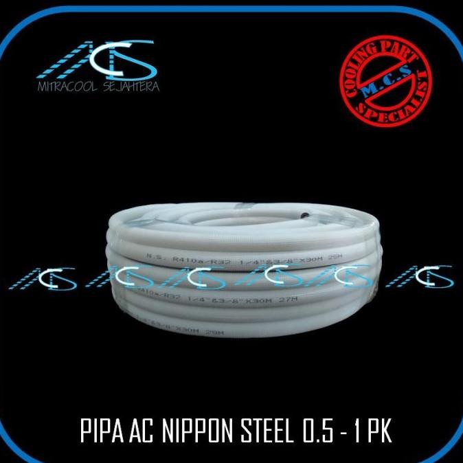 Pipa Ac 1/4 X 3/8 Nippon Steel (Ns) Untuk Ac 0.5-1Pk Tebal Meteran Premium