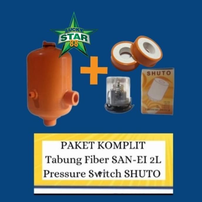 Komplit Tabung Fiber Otomatis Pompa Air Shimizu Ps 116 Bit 128 Promo