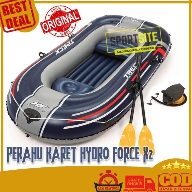 Bestway Hydro Force Treck X2 Boat Set Perahu Karet + Dayung + Pompa TEG