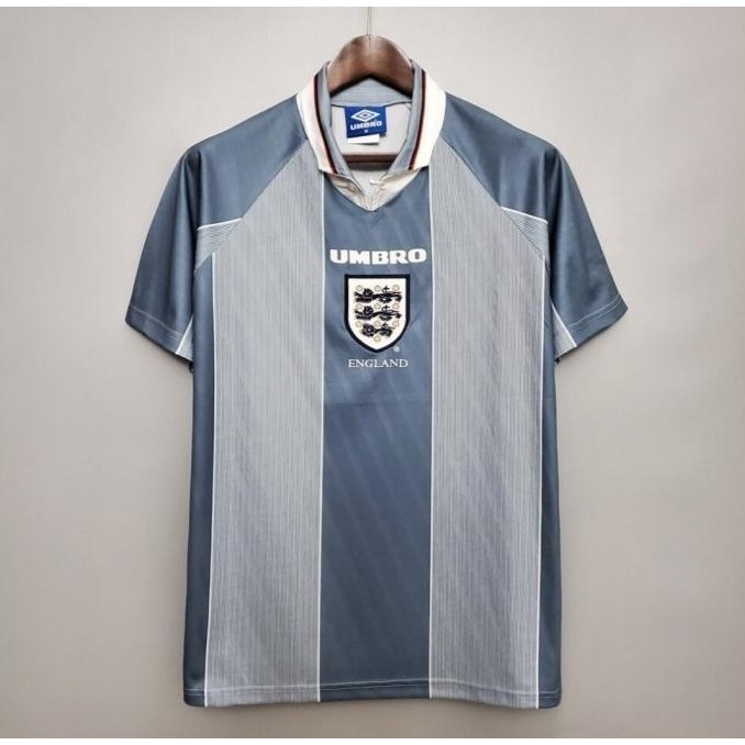 INGGRIS AWAY RETRO JERSEY BAJU BOLA KLASIK PIALA EROPA 1996 GRADE ORI IMPORT JUMBO XXL 2XL SA