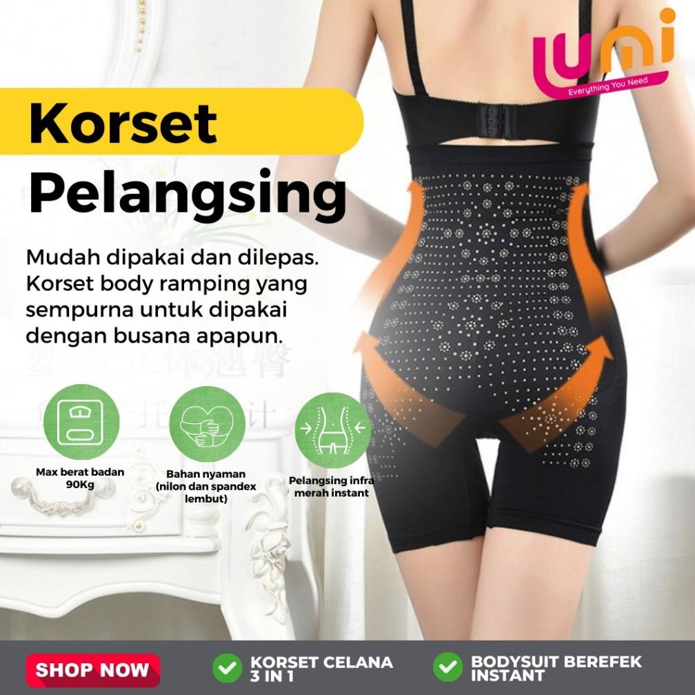 Terlaris Korset Celana Infrared Pengencang Pinggang Dan Pantat Pants Infrared 3 In 1 Korset Stoc Pel