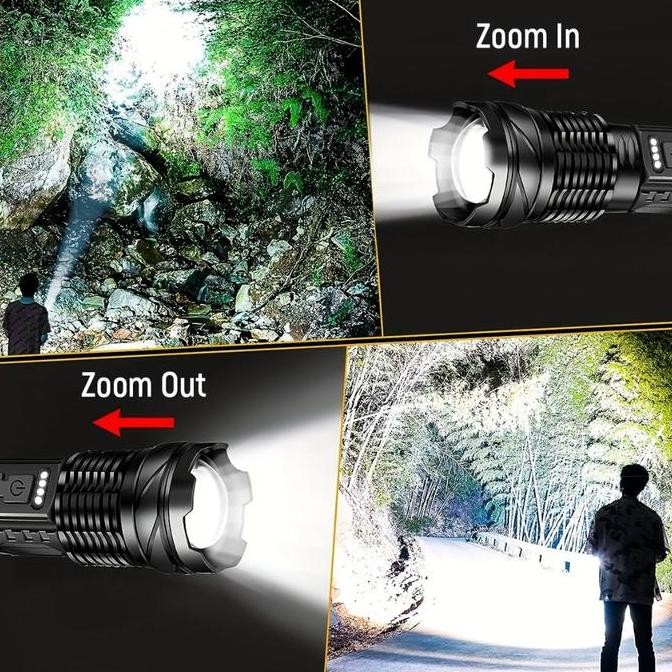 Senter led super terang/Senter Swat Police Terbaik / zoom 7 mode cahaya senter/Led Rechargeable /led