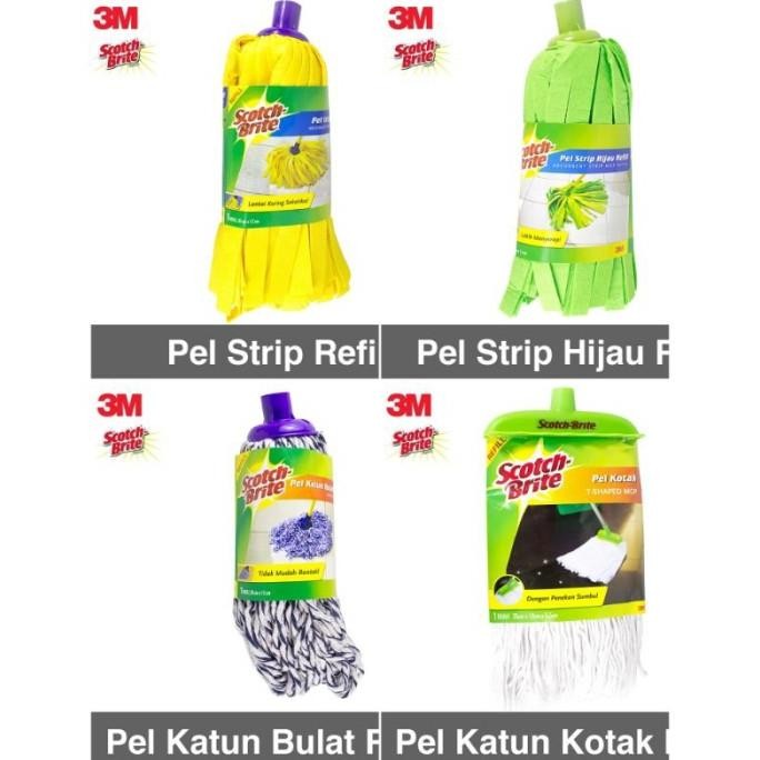 3M Scotch Brite Refill Pel Strip Kuning & Hijau Sumbu Bulat & Kotak murah