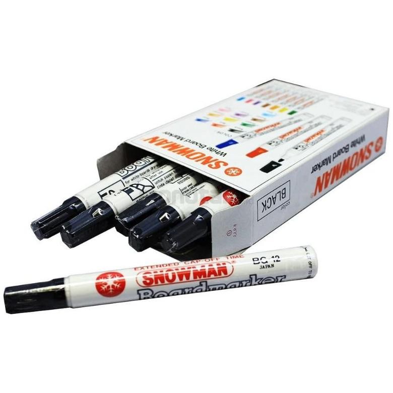 

GV23 Spidol Papan Tulis White Board Snowman BG-12 A105 Sepidol Bisa Dihapus Viral