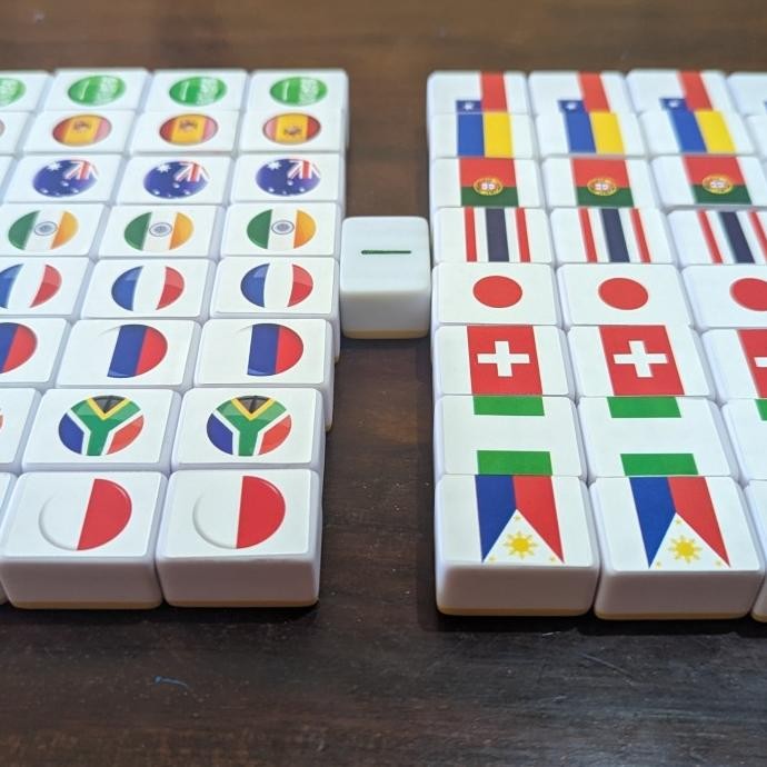 Mahjong Flag game board Merge Country Seaside Escape game balok PS88