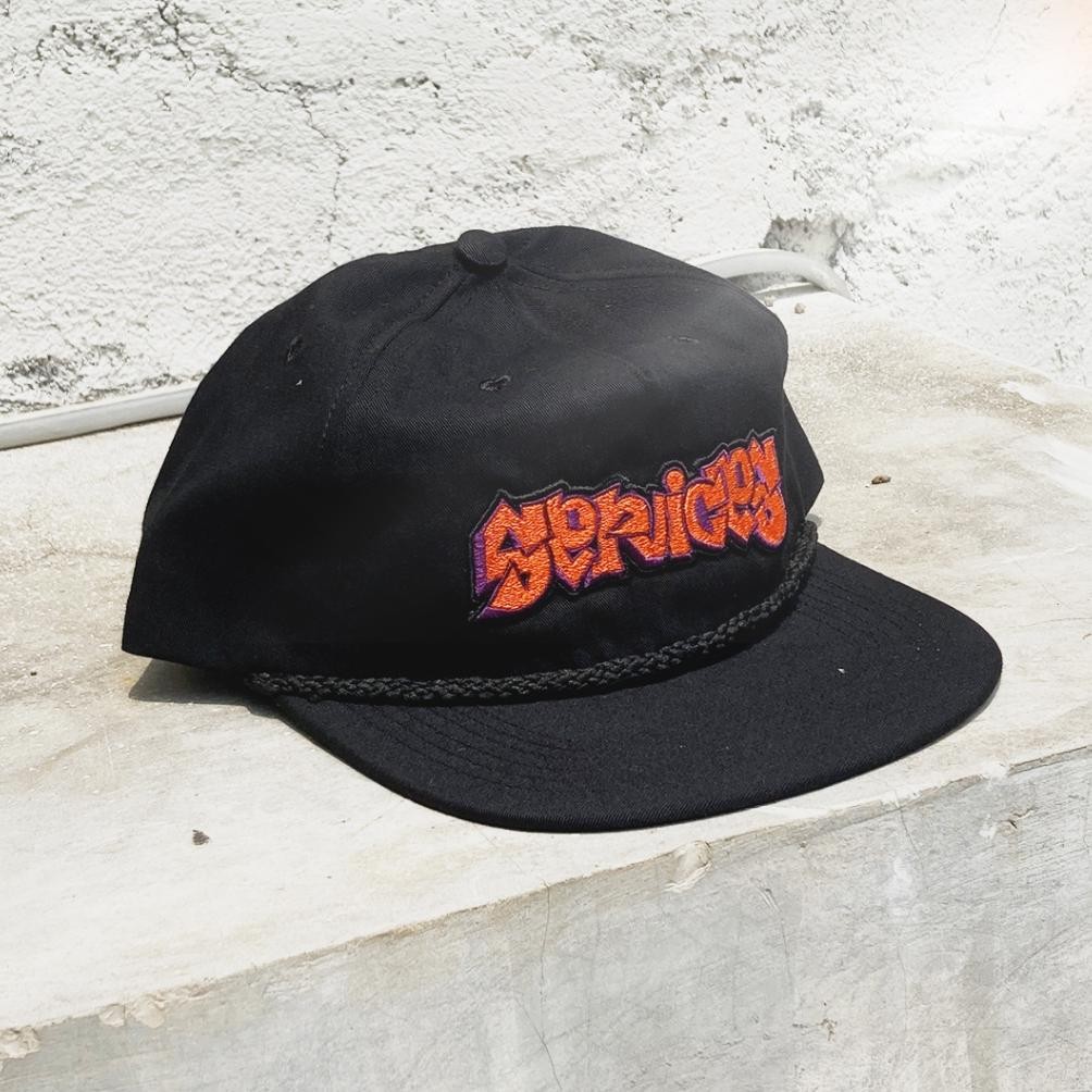 Unknown Services Ropehat Topi Hitam desn Services grafiti