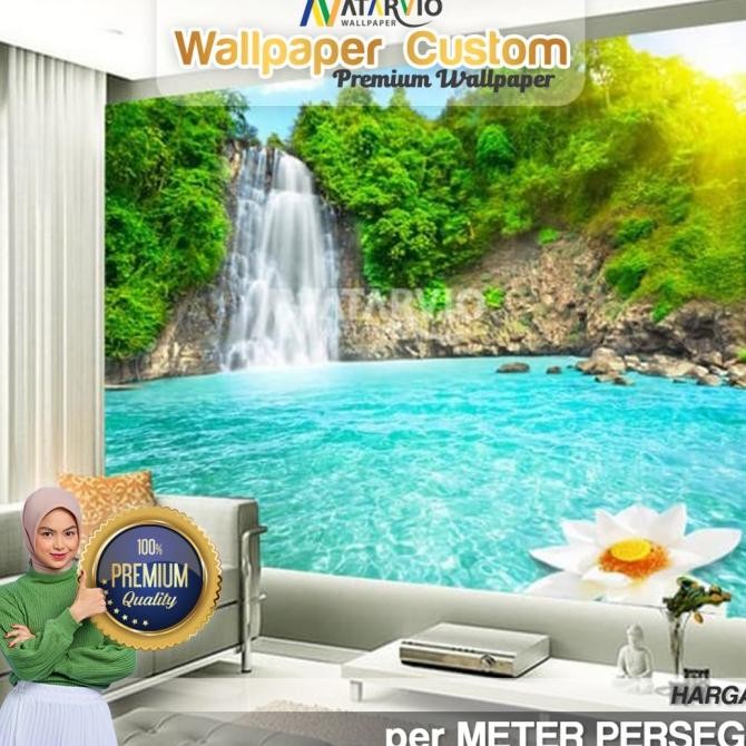Miliki Wallpaper Custom Printing - Wallpaper Custom Tema Waterfall
