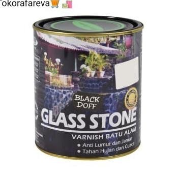 Terjangkau Glass Stone Cat Pernis Batu Alam 1 Ltr - Hitam Doff