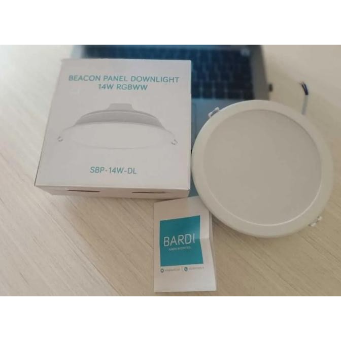 Lampu BARDI Smart Beacon Panel Downlight 14W RGBWW Lampu LED Bluetooth murah