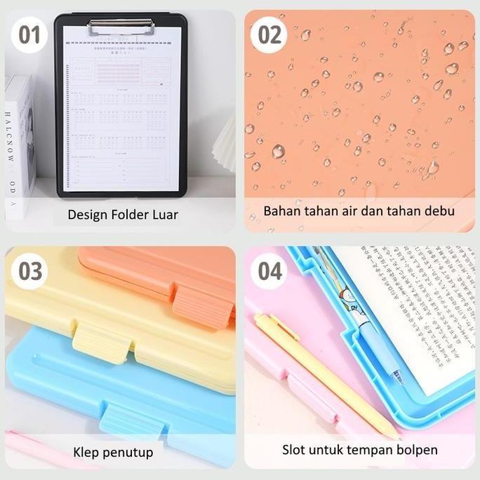 

Clipboard Storage Alas Papan Ujian Papan Jalan 2 in1 Clipboard 2 in 1 Clip Board A4
