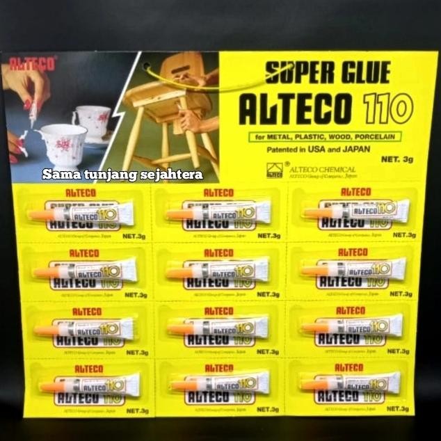 

LEM SUPER GLUE ALTECO 110-12 (3 GRAM) 1 LUSIN murah