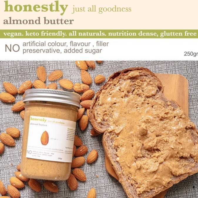 

HONESTLY almond butter - unsweetened vegan keto glutenfree 100%natural murah