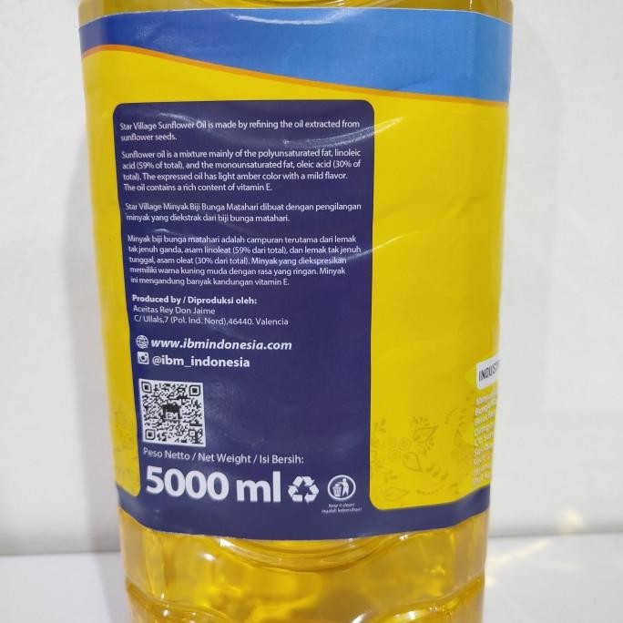 

Star Village Sunflower Oil 5L - Minyak Sunflower Bunga Matahari Italy murah