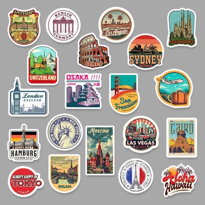 

STICKER PACK - VINTAGE TRAVELING | STICKER KOPER STICKER TUMBLER STICKER LAPTOP HELM murah