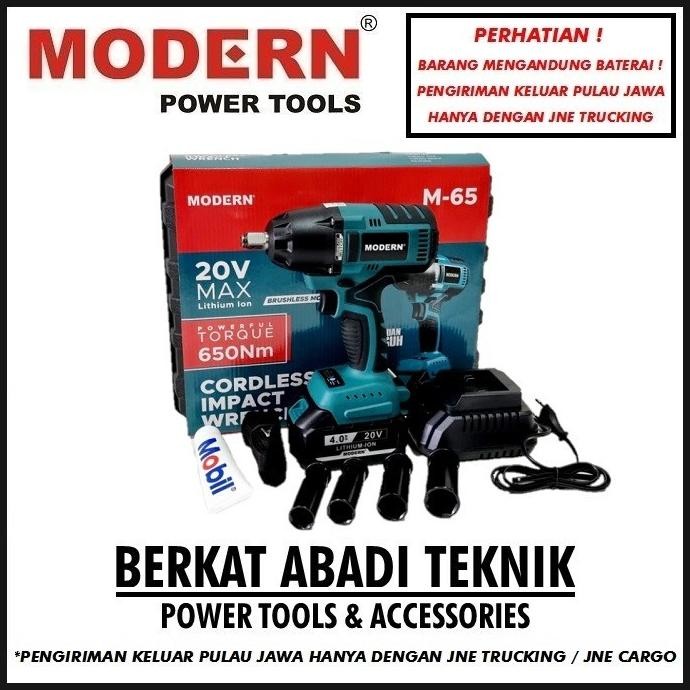 MODERN M65 Mesin Bor Impact Wrench Cordless Pembuka Baut Baterai M-65 murah