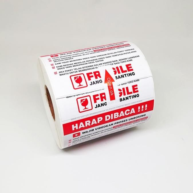 

Stiker Label Wajib Video Unboxing 7 x 5 cm (1 roll isi 500 pcs) murah