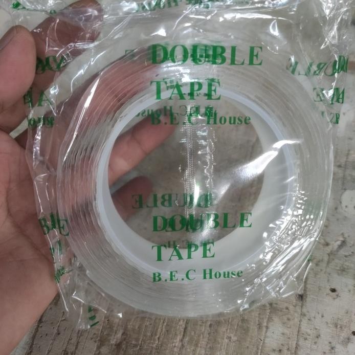 

double tape bening super kuat nano tape 3cm x 2mm x 3mtr murah