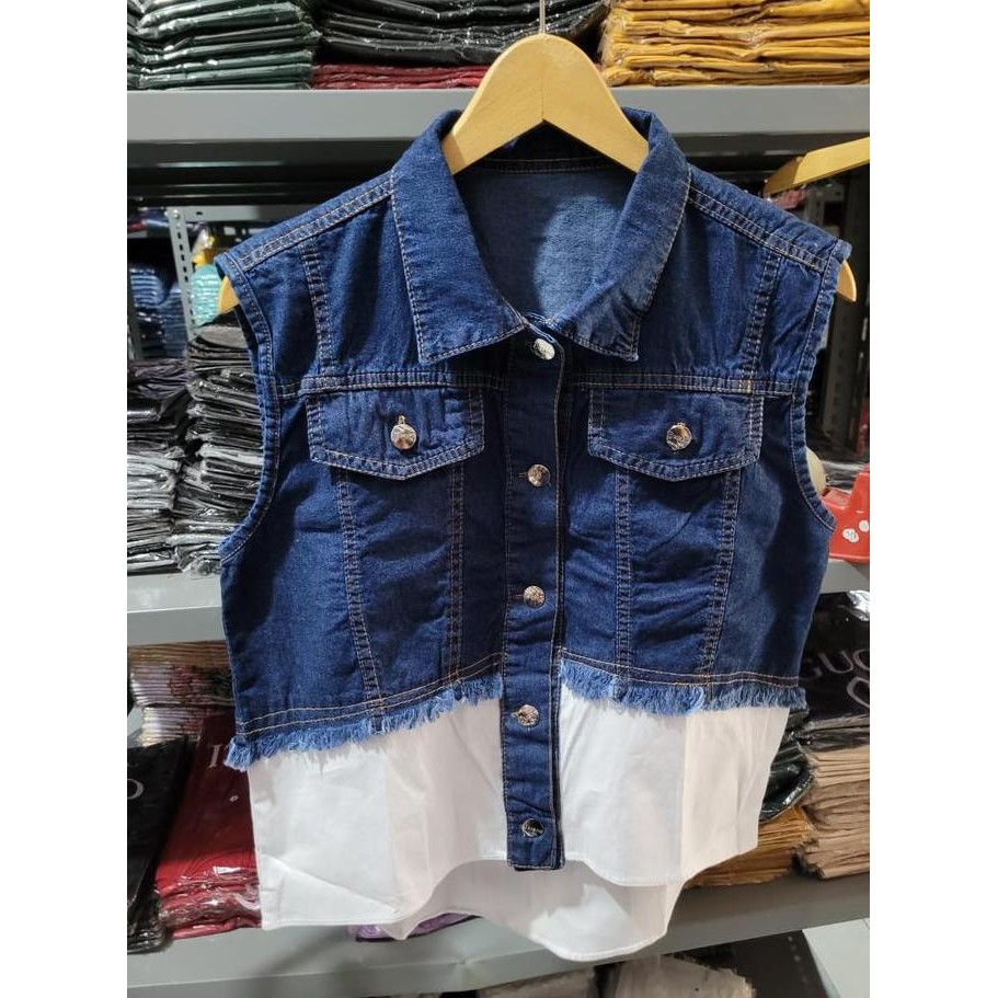 Sale 973 - Rompi Jeans Wanita/Rompi Wanita/Blazer Jeans Wanita Atasan Crop